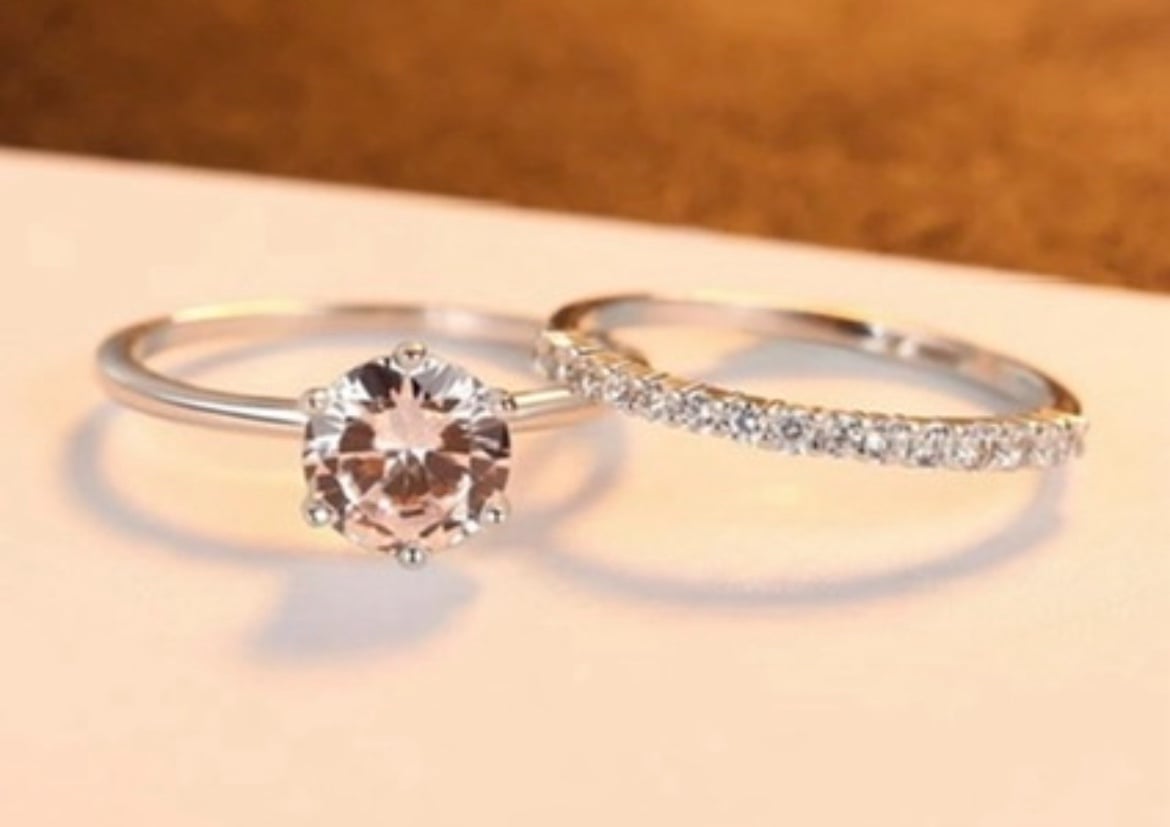 The Clara engagement ring and wedding band set size 6,7,8,9