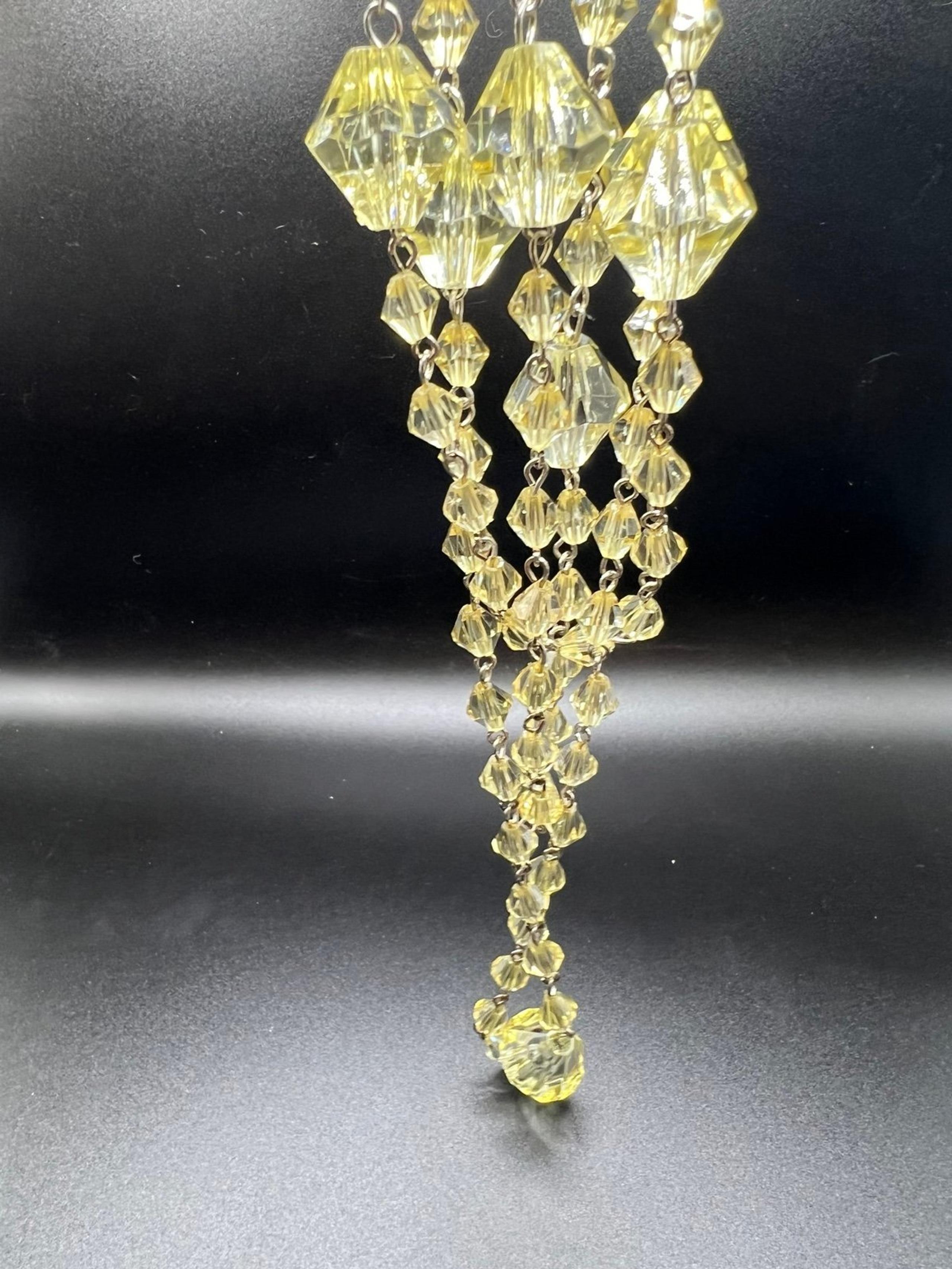 Vintage Plastic Crystal Necklace - Authentic Original Vintage Style