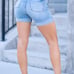 Judy Blue High Rise Tummy Control Wicking Jean Short Cuffed Size XL Blue NEW