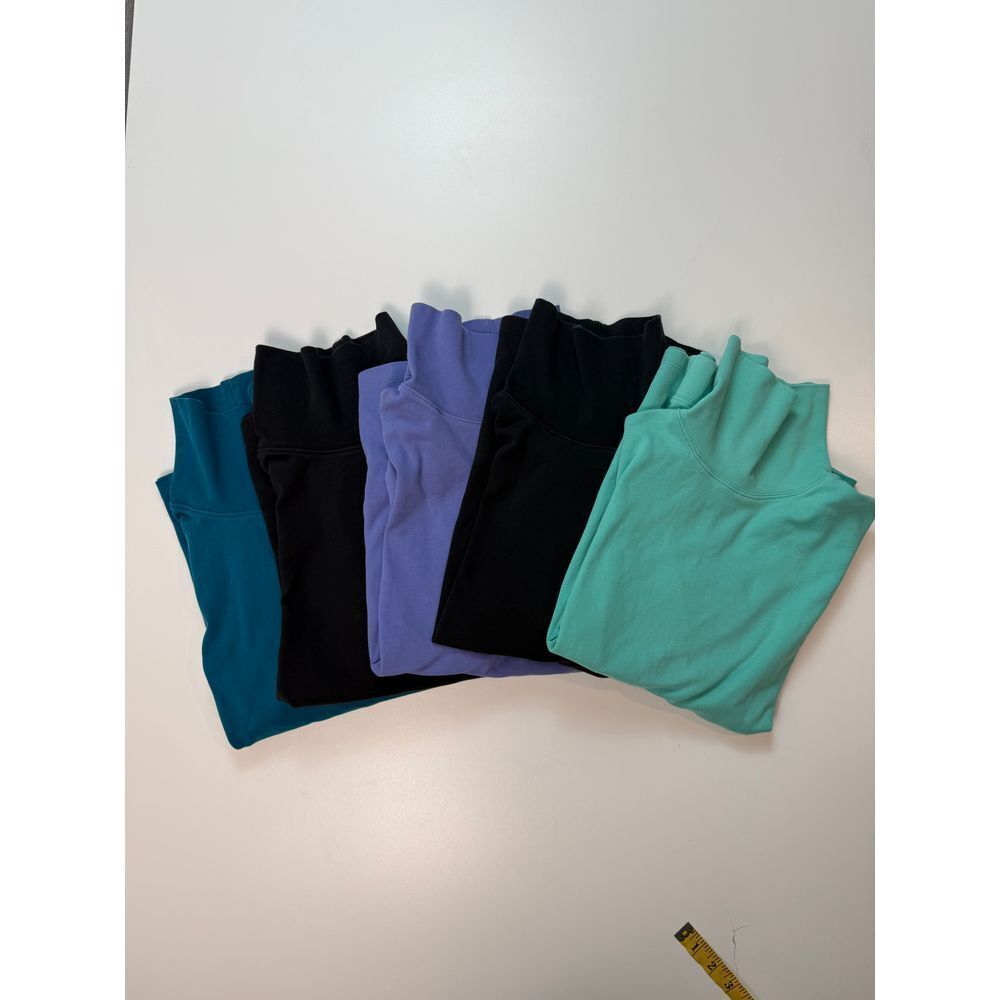 LL Bean Classic Long Sleeve Turtle Neck Bundle Cotton Basics set of 5 Large Tall