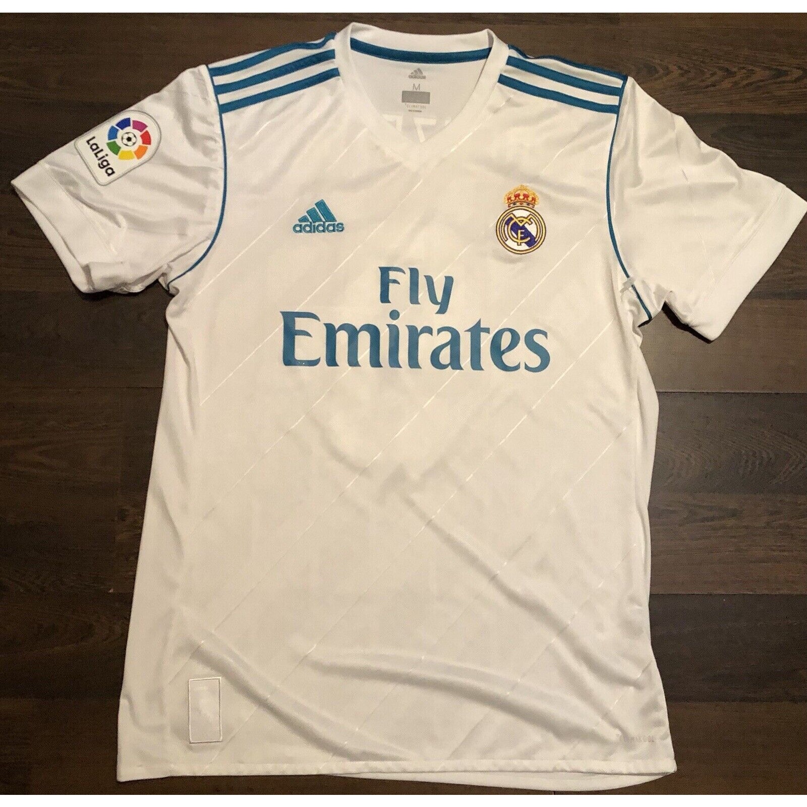 2017Fly EmiratesKarim Benzene Jersey Adidas AZ8059 Mens Medium Soccer Manchester
