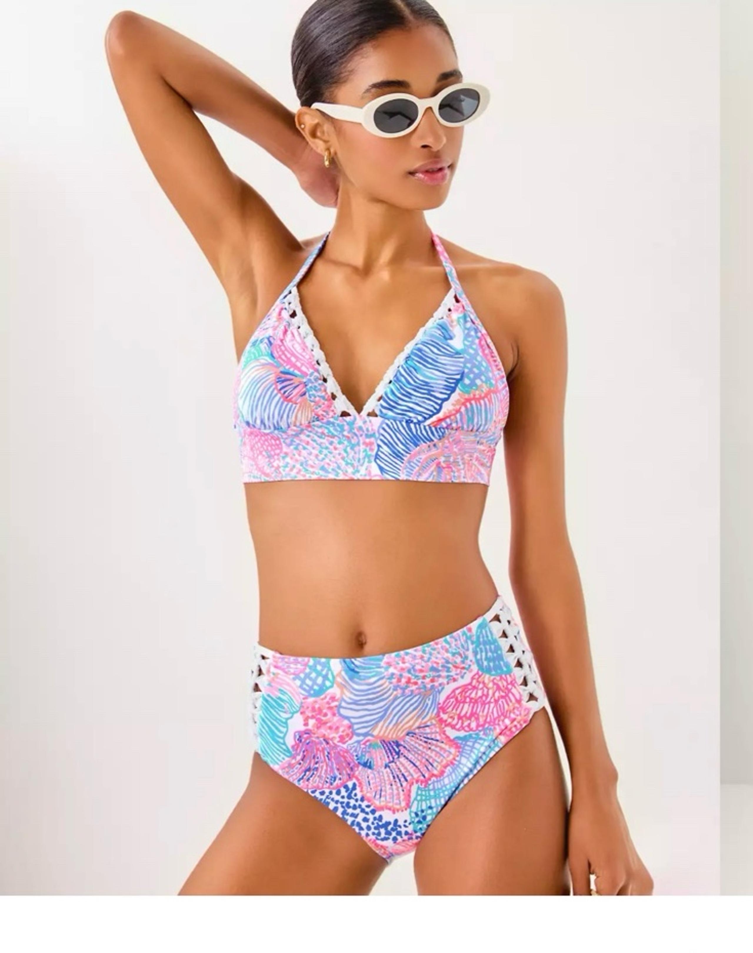 Lilly Pulitzer Bikini Set Lamina Top & Jovian
Bottom MULTI ROAR OF SEA Size 10