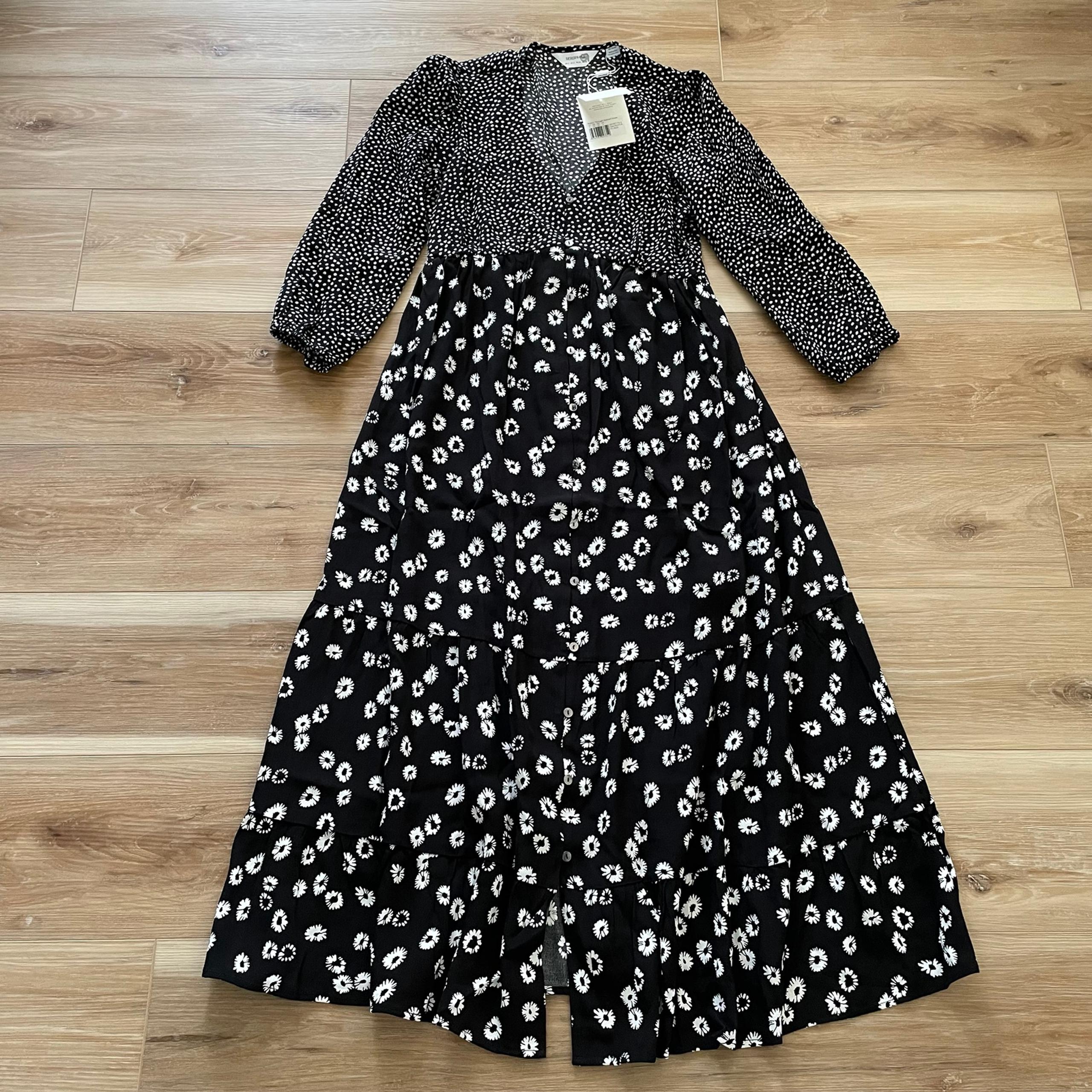 Seraphine Button-Down Maternity & Nursing Floral Polka Dot Dress 2