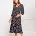Seraphine Button-Down Maternity & Nursing Floral Polka Dot Dress 2