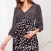 Seraphine Button-Down Maternity & Nursing Floral Polka Dot Dress 2