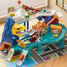Dinosaur Race Track Playset for Boys Kids 3-5, Dinosaur Climbing Hills Car