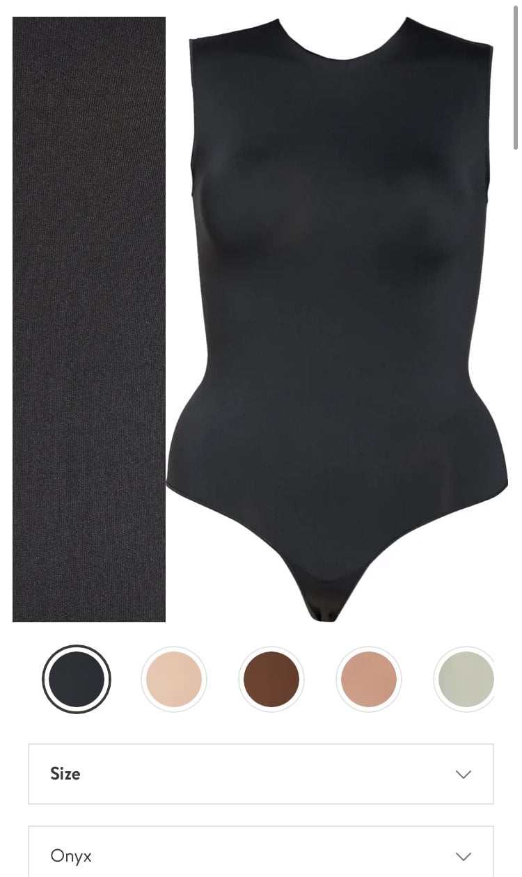 SKIMS Crewneck Sleeveless Bodysuit size S/M