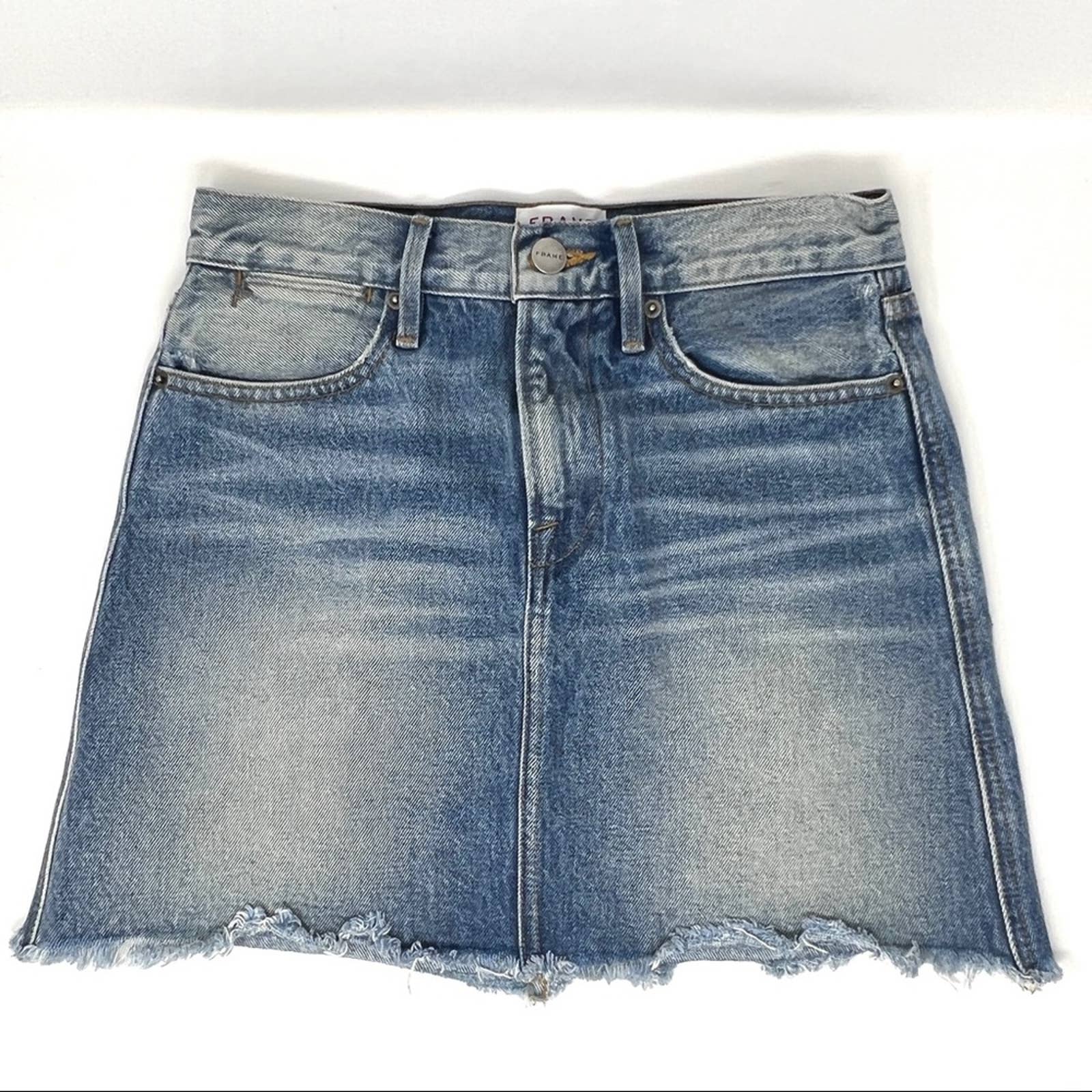 Frame Jean Le High Mini Frayed Hem Distressed Re Release Rigid The Roxy Skirt