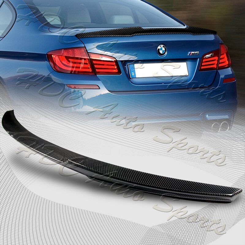 For 11-16 BMW 535i 550i M5 F10 F18 Real Carbon Fiber Rear Trunk Lid Spoiler Wing