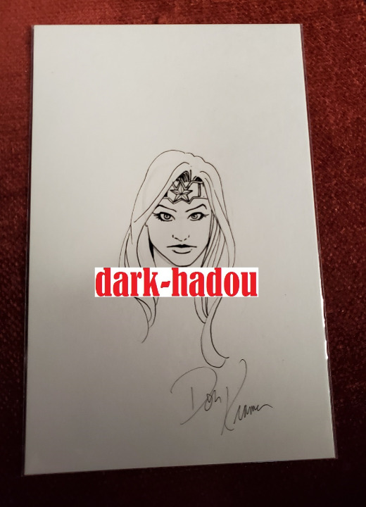 Wonder Woman Original Sketch Drawing Signed by Don Kramer