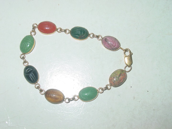 Vintage Van Dell Gold Filled Scarab Bracelet