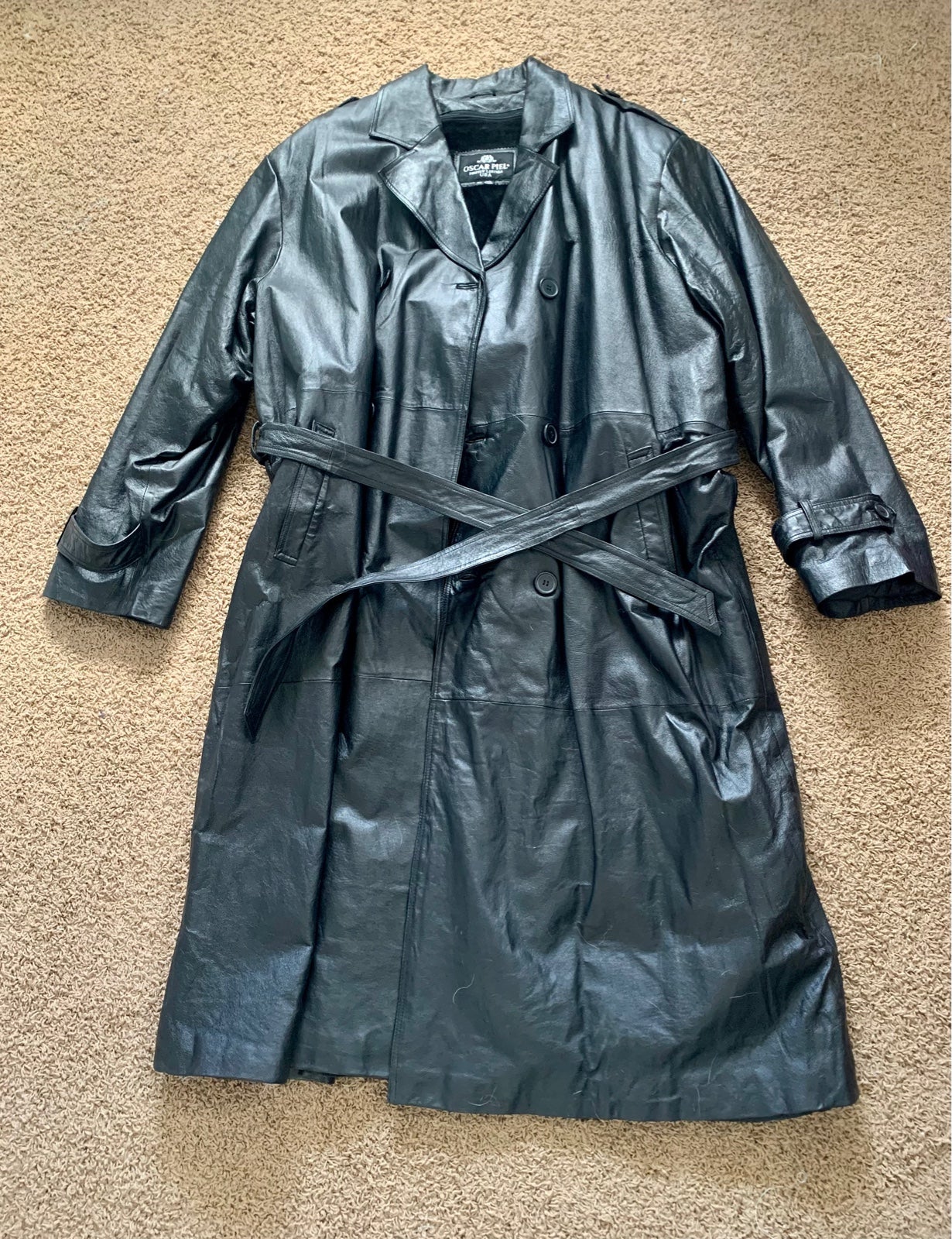 Oscar Piel Perfect Leather Trench Coat