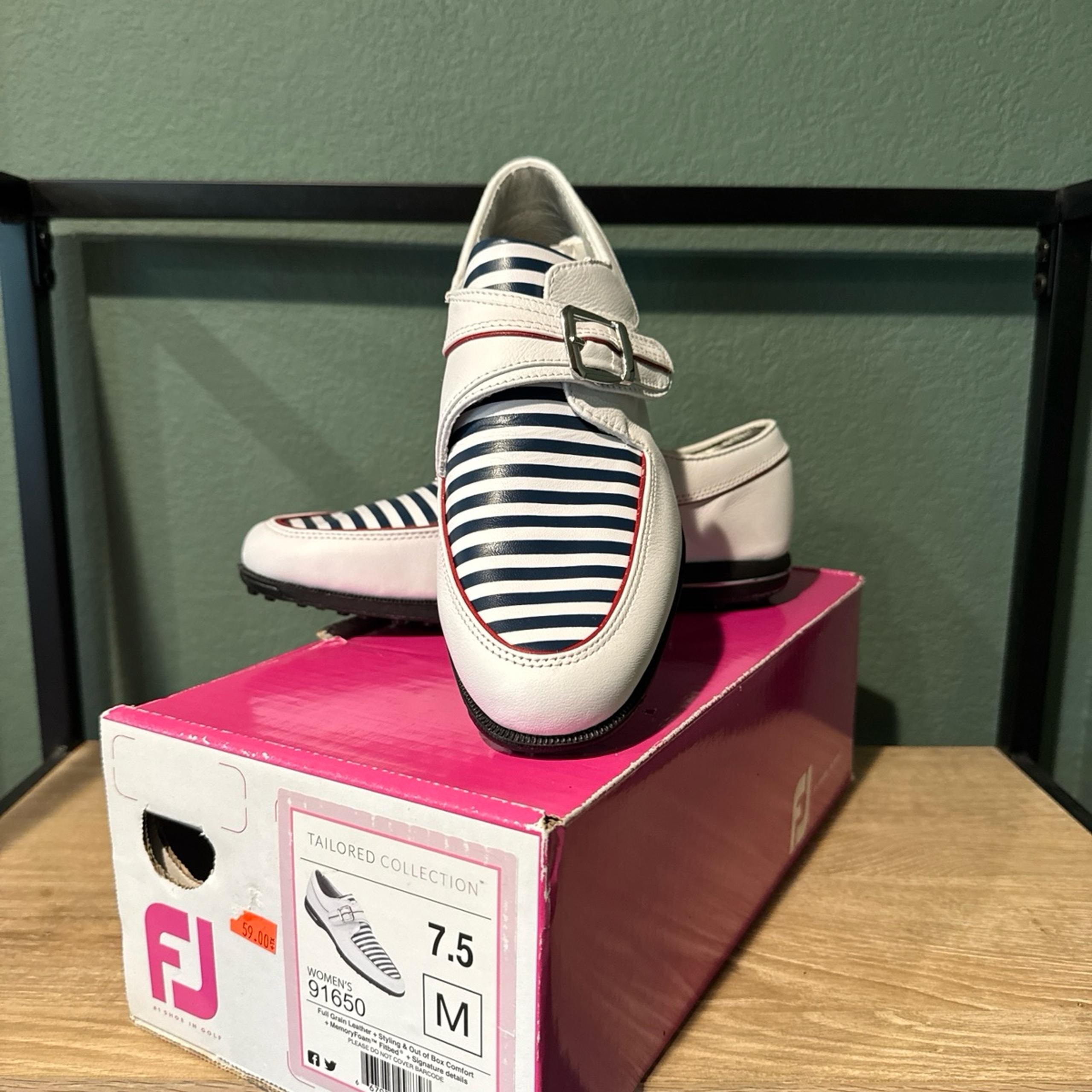 New Foot Joy Women's Tailored Collection Women's Golf Shoes Leather Size 7.5M