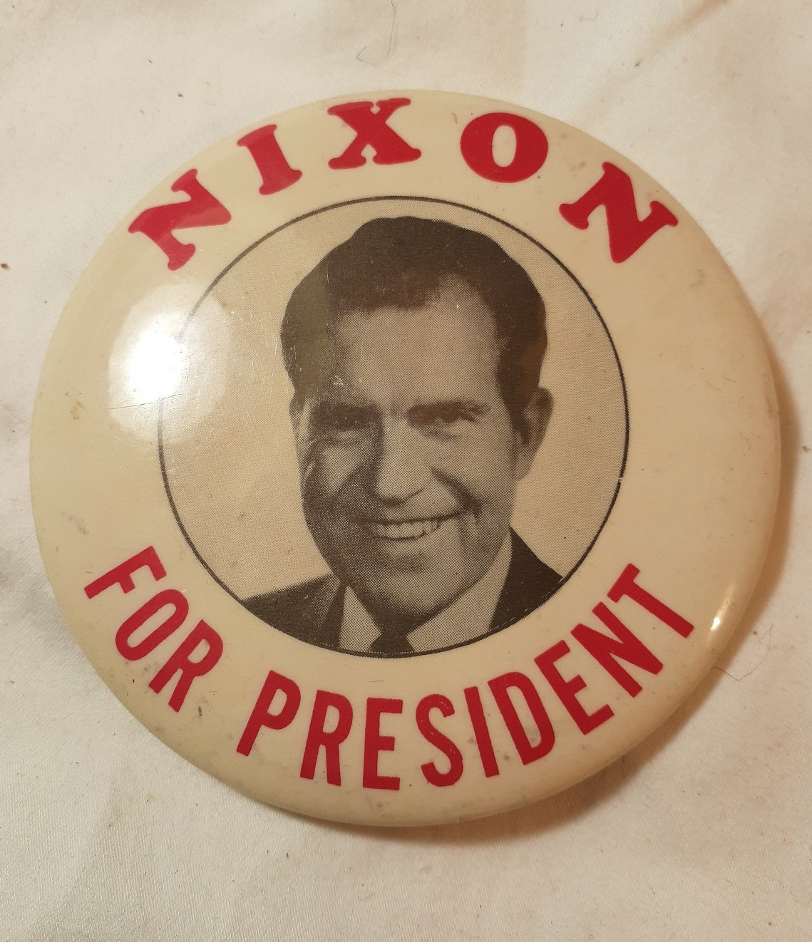 Nixon for President vintage 3 1/2 pinback