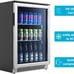 Advanics 20 Inch Wide Built in Beverage Refrigerator with Clear Glass Front Door
