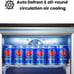 Advanics 20 Inch Wide Built in Beverage Refrigerator with Clear Glass Front Door