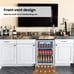 Advanics 20 Inch Wide Built in Beverage Refrigerator with Clear Glass Front Door