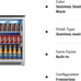 Advanics 20 Inch Wide Built in Beverage Refrigerator with Clear Glass Front Door
