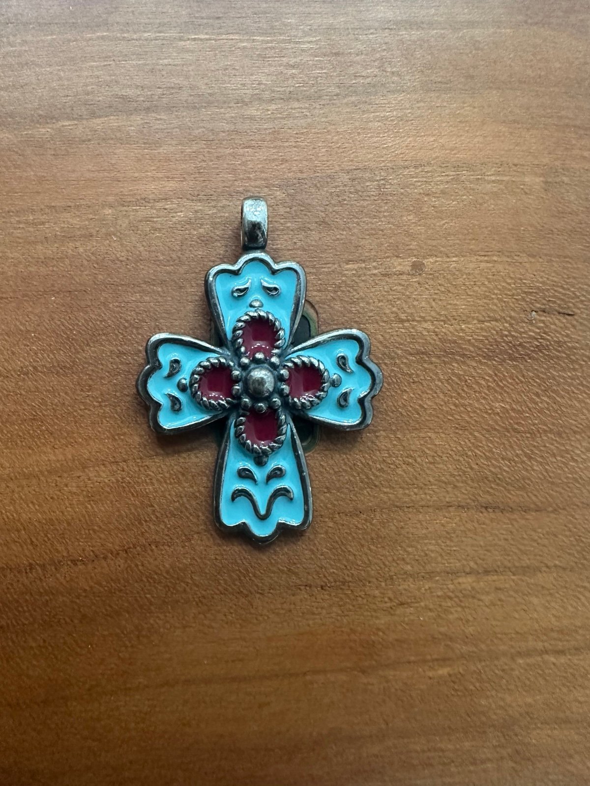 James Avery La Rosa Enamel Cross Pendant Retired