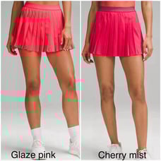 Lululemon High-Rise Pleated Tennis Skirt Colour Cherry Mist Sz 6
