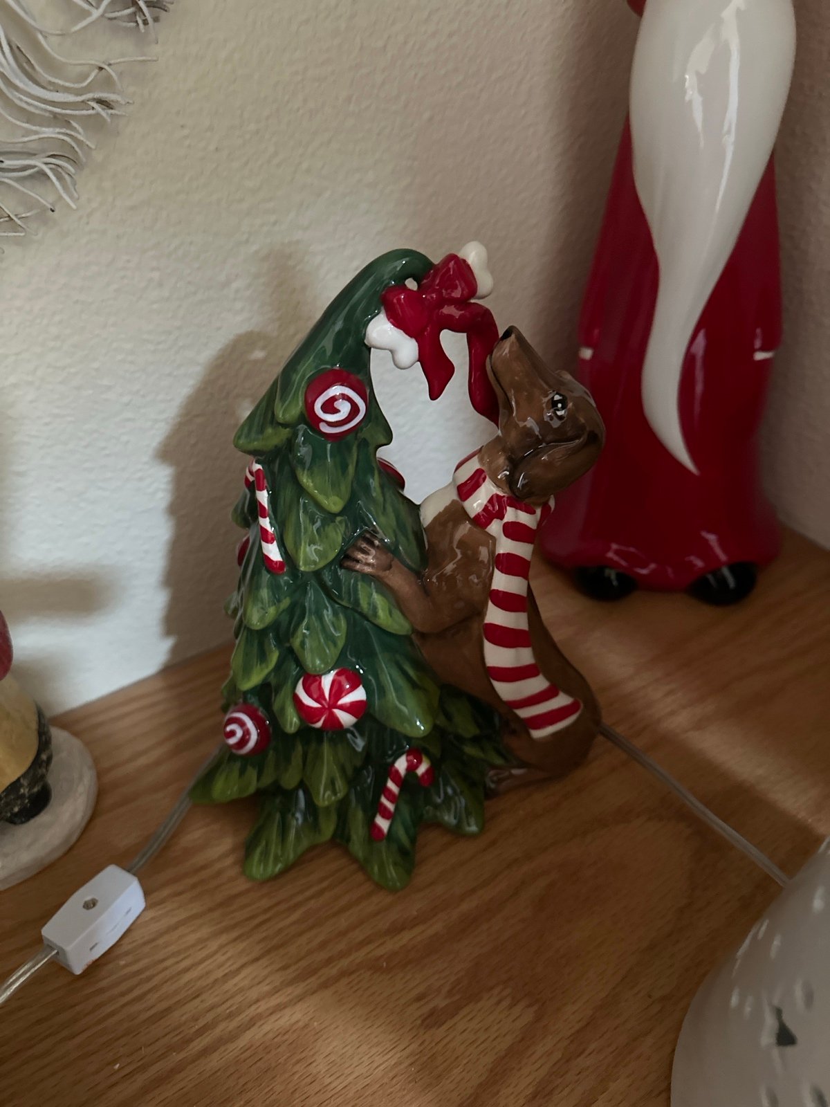 Blue Sky Doxie  on a Christmas tree figurine