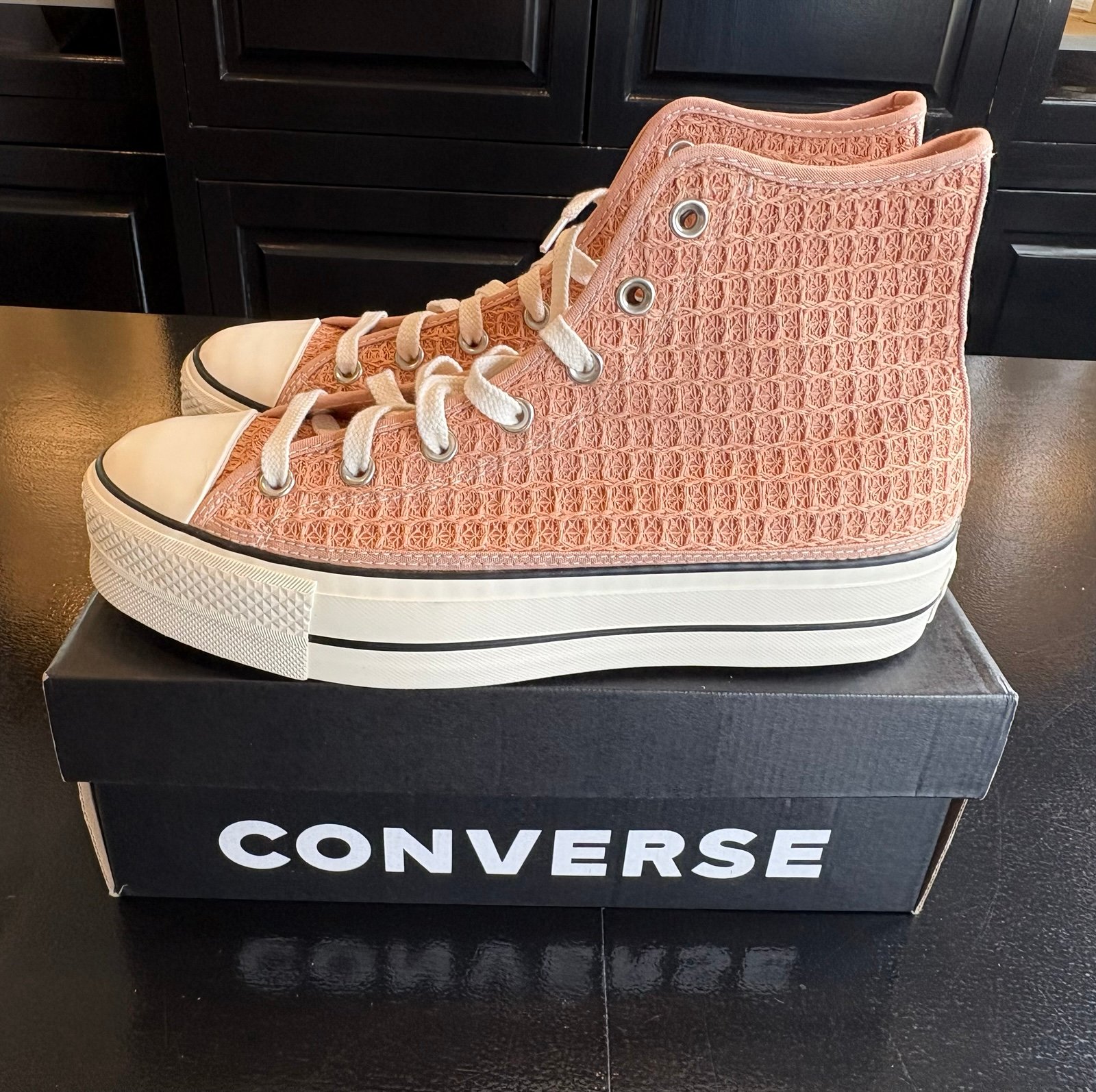 Converse Chuck Taylor All Star Lift Platform Knit Pink Women’s Size 10