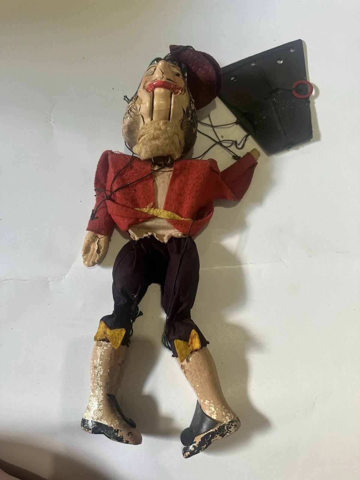 Original 1950s Peter Pan Captain Hook String Puppet