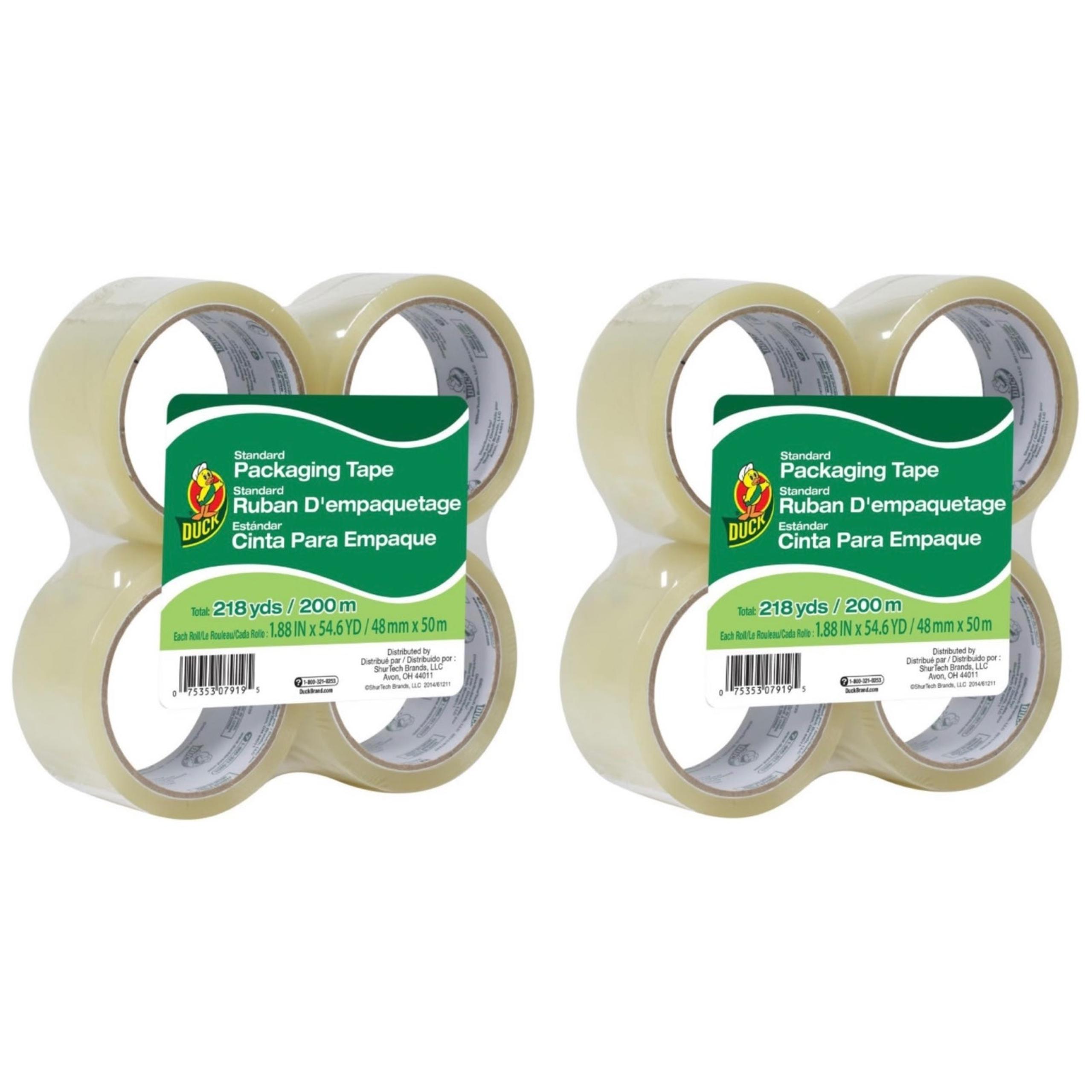 PACKING TAPE - DUCK BRAND - 2 PACKS (8 ROLLS) (shipping supplies )