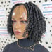 Short Curly Box Braid Lace Front Wig Boho Braids Wigs With Curly Synthetic Hair