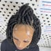 Short Curly Box Braid Lace Front Wig Boho Braids Wigs With Curly Synthetic Hair