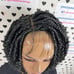 Short Curly Box Braid Lace Front Wig Boho Braids Wigs With Curly Synthetic Hair