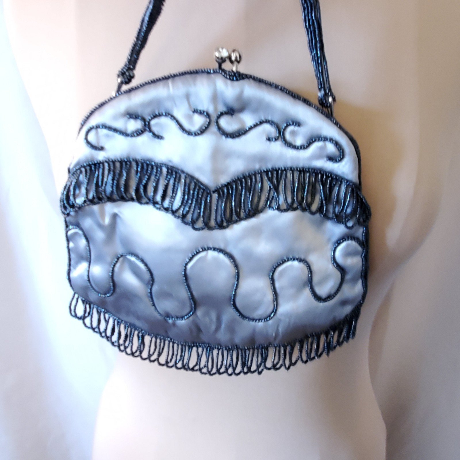 Vintage Beaded Bag by Debbie, Handmade Made in Japan