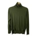 Boon The Shop Women's Sweater 100% Wool Turtleneck SZ XS Green Classic Split Hem