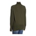 Boon The Shop Women's Sweater 100% Wool Turtleneck SZ XS Green Classic Split Hem