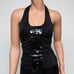 Bebe XS Black Silk Halter