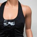 Bebe XS Black Silk Halter