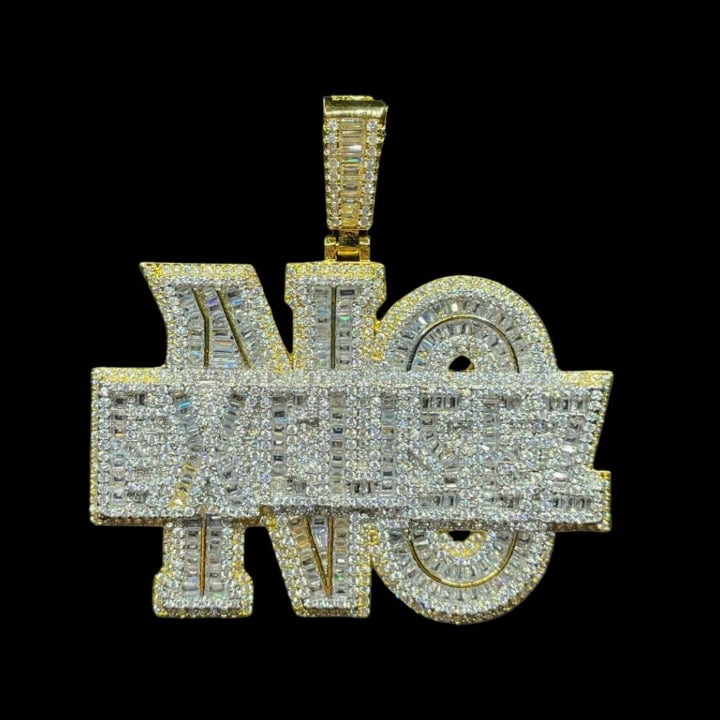 No Excuse Trend Hip Hop Style Iced Out Letters Pendant