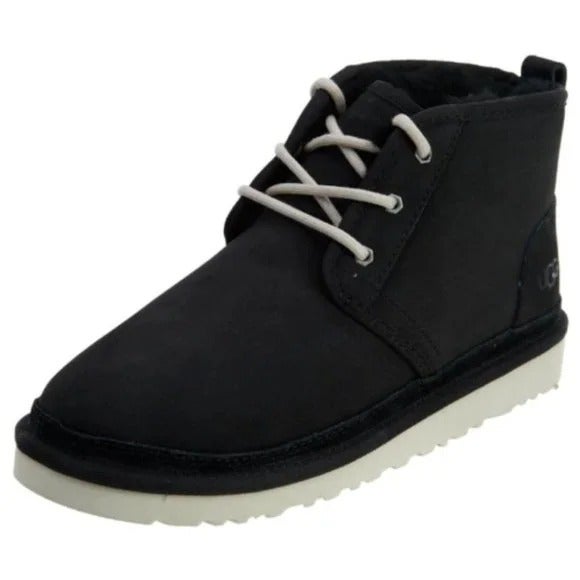 NEW UGG Kid Baby 7 Neumel Black White Water Repellant Chukka Lace Up Sneaker