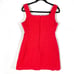 Maje Ribala Tweed Mini Dress Red Square Neck Back Zip Sleeveless Sz 36 / 4 US