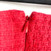 Maje Ribala Tweed Mini Dress Red Square Neck Back Zip Sleeveless Sz 36 / 4 US