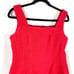 Maje Ribala Tweed Mini Dress Red Square Neck Back Zip Sleeveless Sz 36 / 4 US