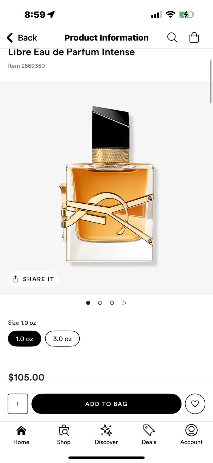 YSL Libre Eau de Parfum Intense - 1 oz. (30ml)