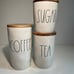 Rae Dunn Wood Lid Canister set