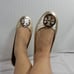 Tory Burch Mini Travel Flat Gold Sz 9.5 M
