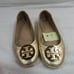 Tory Burch Mini Travel Flat Gold Sz 9.5 M