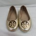 Tory Burch Mini Travel Flat Gold Sz 9.5 M