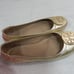 Tory Burch Mini Travel Flat Gold Sz 9.5 M