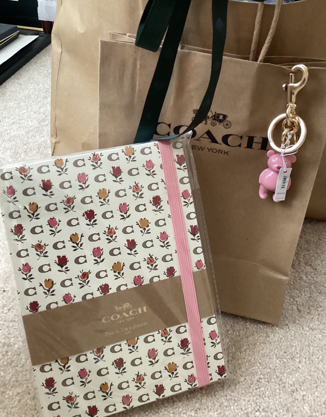❤️❤️Coach great gift Badlands Floral Hardcover Notebook charm listed separately