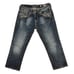Miss Me Capris Womens Jeans 28 22 JP5810P Embroidered Studded Rhinestones Blue