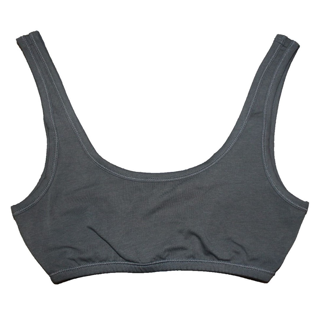MATE the Label Organic Comfort Triangle Bralette FOREST GREEN Sz XS NWOT